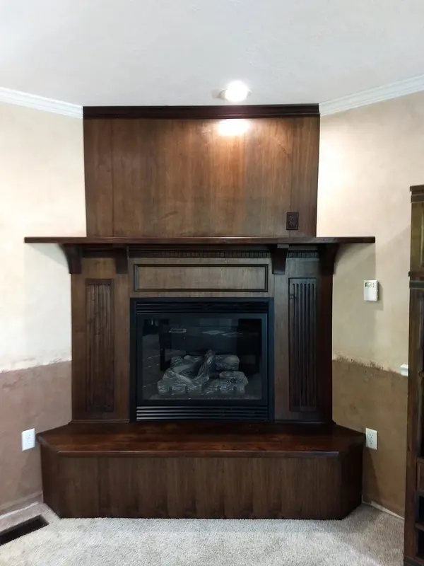 Walnut Fireplace Surround & Mantel